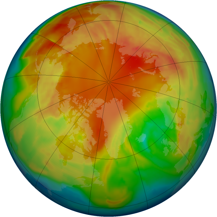 Arctic ozone map for 23 February 2013